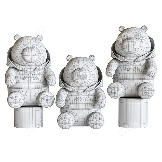 We Bare Bears Plush Toys 3D model image 4