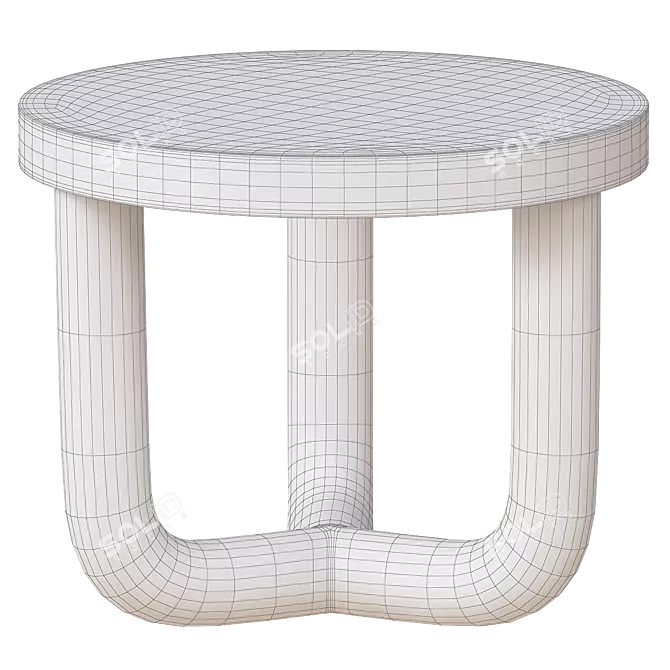 Sleek Pompidou Accent Table 3D model image 2