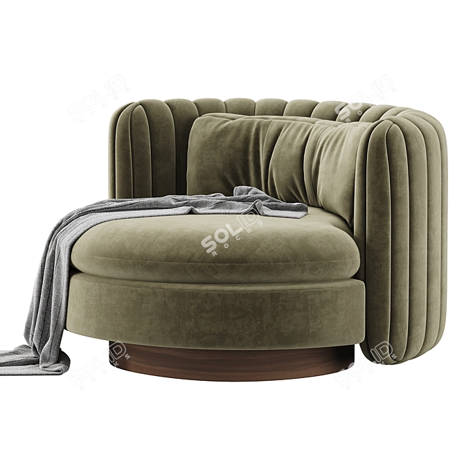 Elegant Vivienne Armchair in 3D 3D model image 3