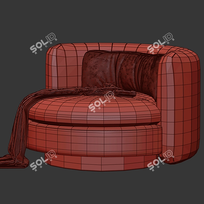 Elegant Vivienne Armchair in 3D 3D model image 5