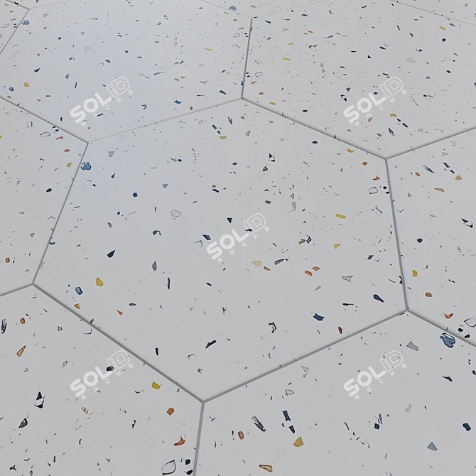 DNA Terrazzo Ceramic Tiles 32x37 cm 3D model image 3