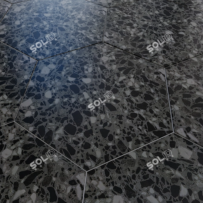 DNA Terrazzo Ceramic Tiles 32x37 cm 3D model image 4