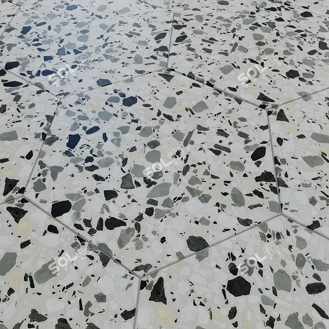 DNA Terrazzo Ceramic Tiles 32x37 cm 3D model image 6