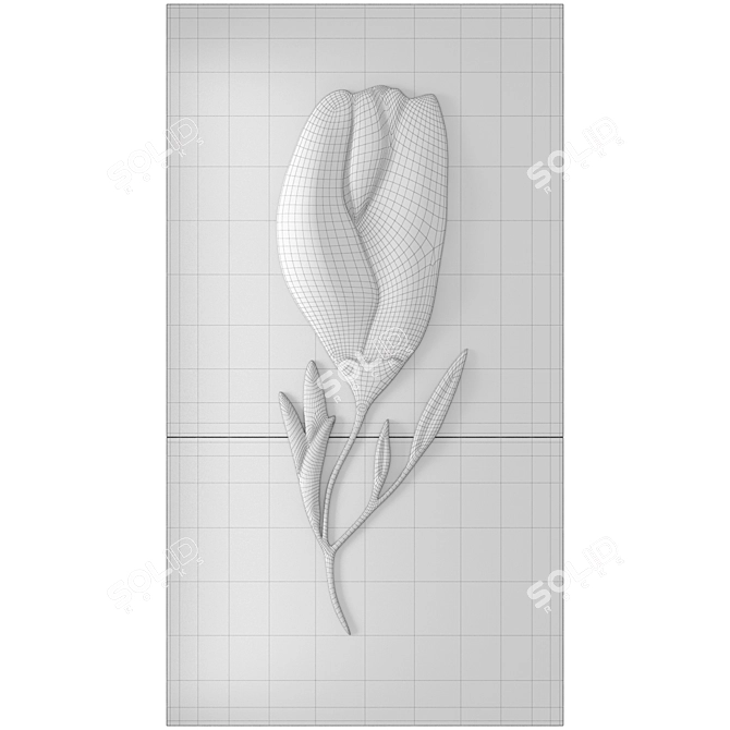 Tulip Smooth Wall Panel Luminance 3D model image 3