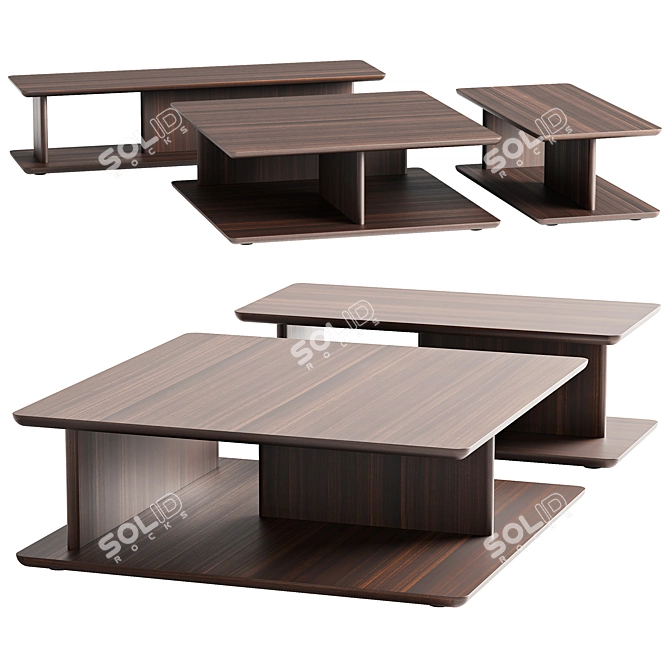 Sleek HUGO Coffee Table Collection 3D model image 1