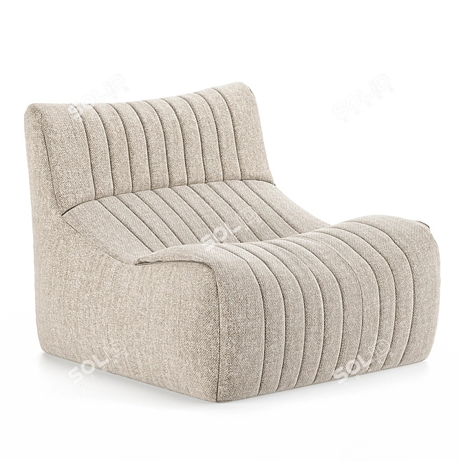 Modern Aralia One Seater Set 3D model image 1