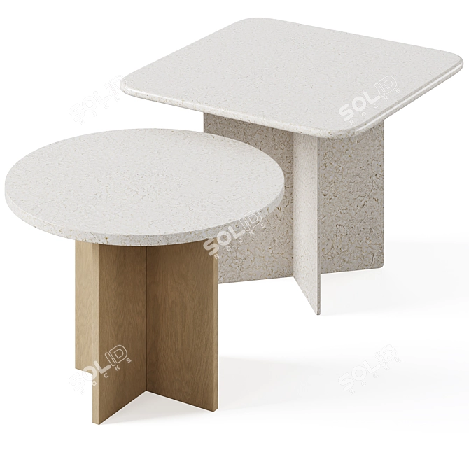 Cazarina Rozberg Hepner Side Tables 3D model image 4