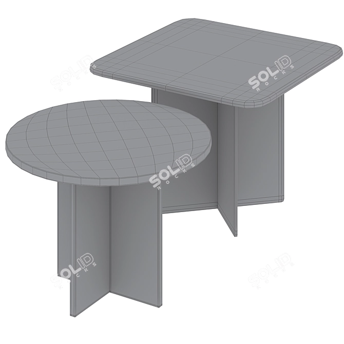 Cazarina Rozberg Hepner Side Tables 3D model image 5