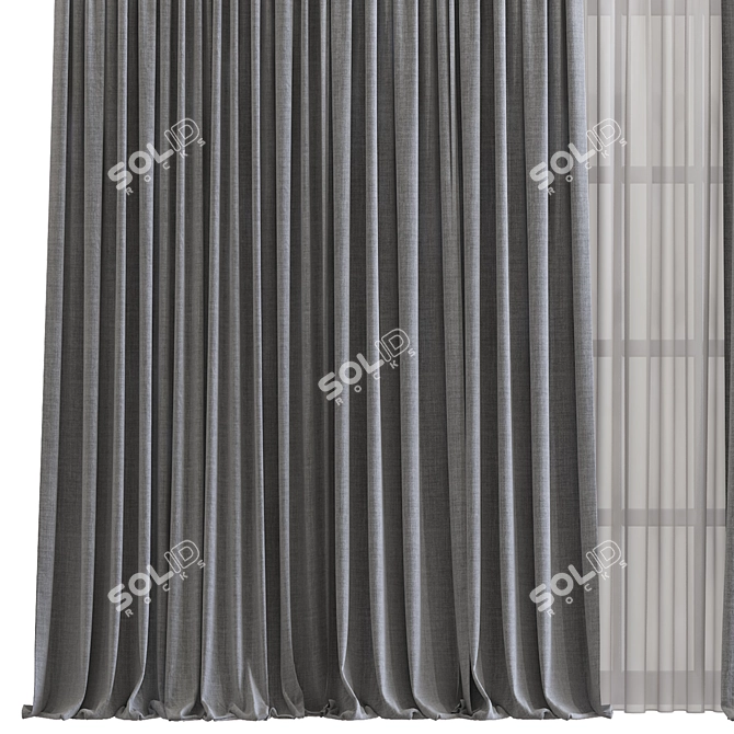 Refined Curtain Design Solution 3D model image 2