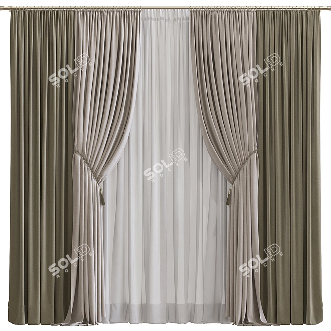 Optimized Curtain Design 3D model image 1