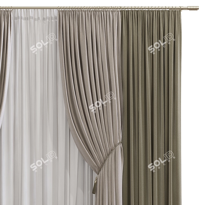 Optimized Curtain Design 3D model image 3