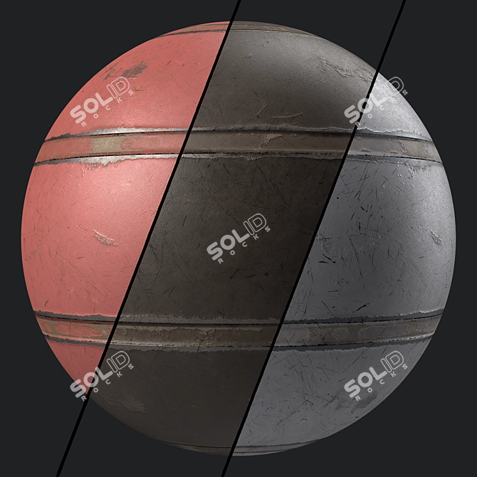 Golden Metal Panels Wall Decor 3D model image 1