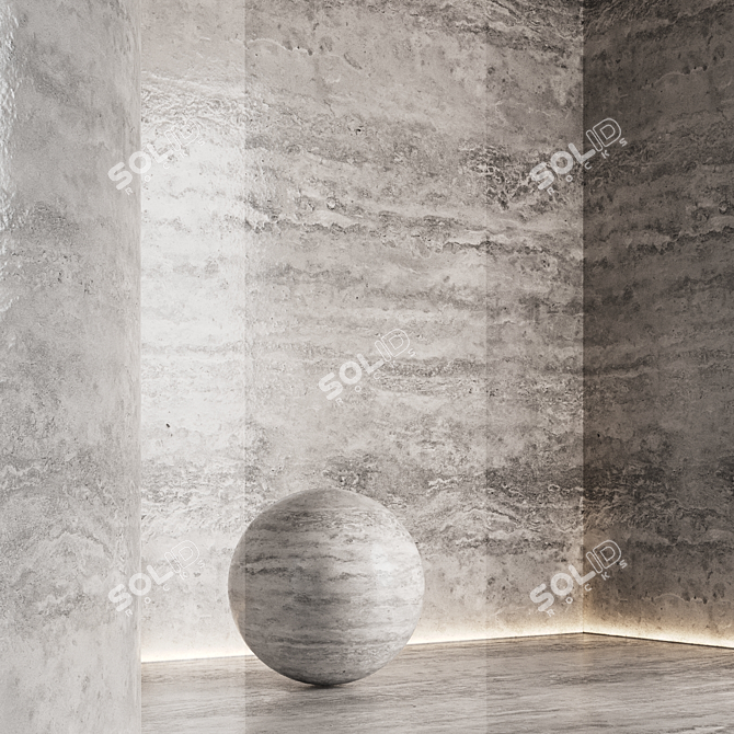 Travertine Stone Textures Collection 3D model image 3