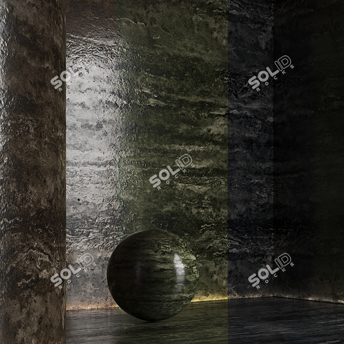 Travertine Stone Textures Collection 3D model image 6