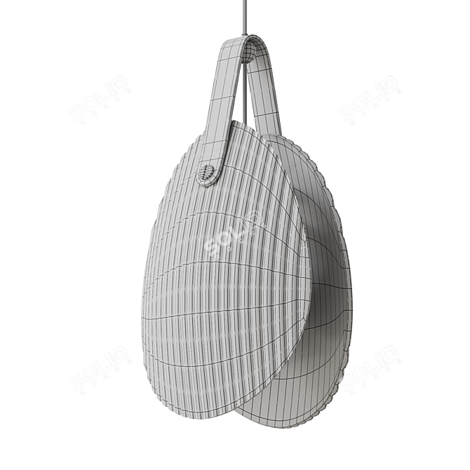  Conch Glass Pendant Leather Lamp 3D model image 3