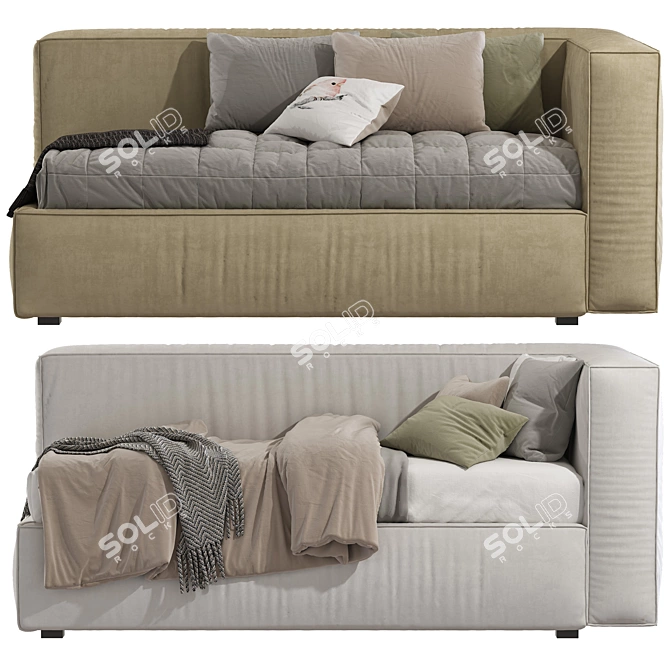 Convertible Sofa Bed Hill S 3D model image 2