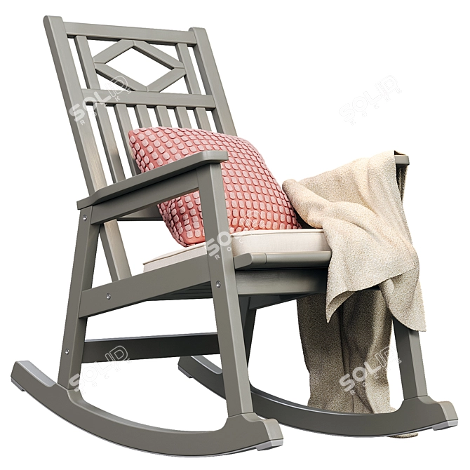 Stylish BONDHOLMEN Rocking Chair 3D model image 1