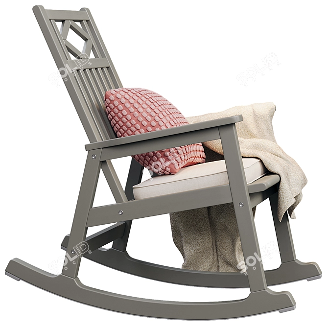 Stylish BONDHOLMEN Rocking Chair 3D model image 4