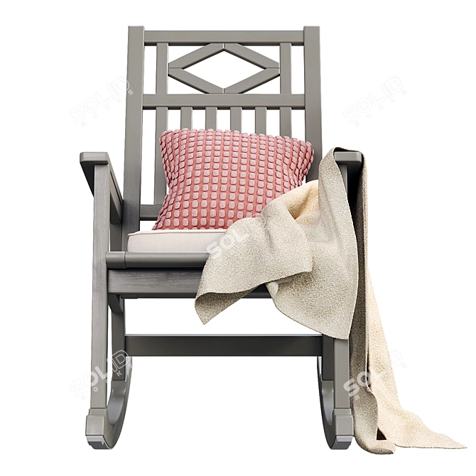 Stylish BONDHOLMEN Rocking Chair 3D model image 5