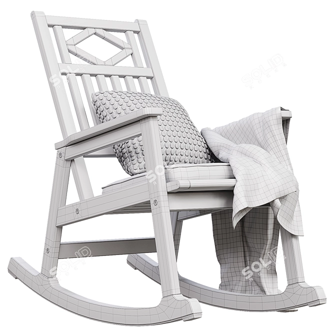 Stylish BONDHOLMEN Rocking Chair 3D model image 7