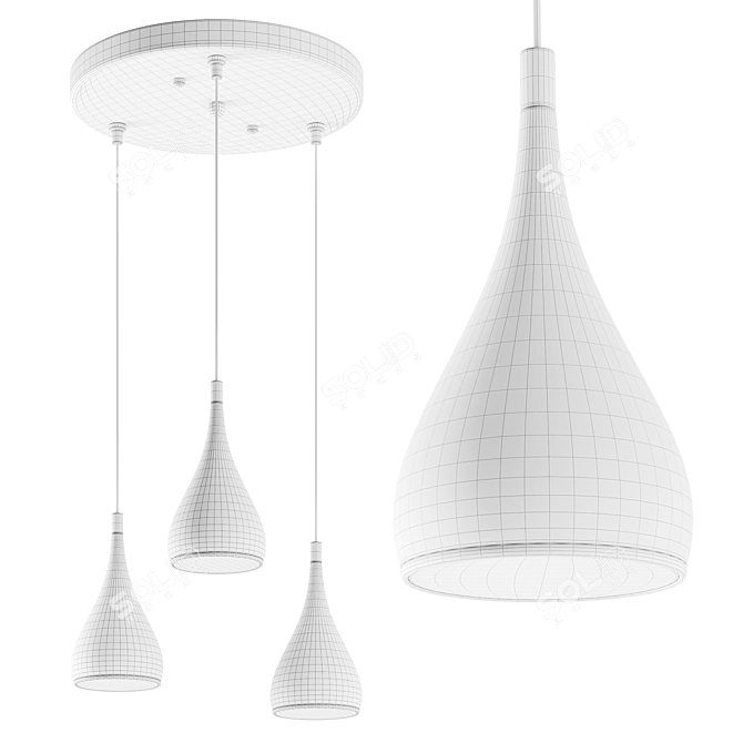 - Elvi Home Athena Pendant Lights 3D model image 5