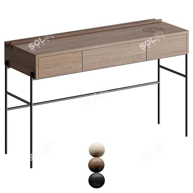 Portuguese Crafted Concierge Console 3D model image 1