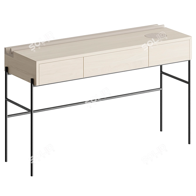 Portuguese Crafted Concierge Console 3D model image 2