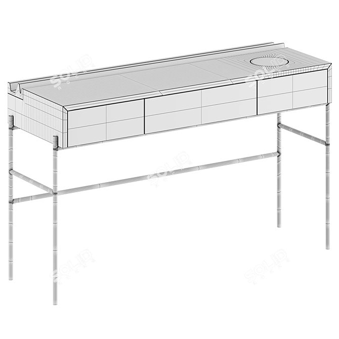 Portuguese Crafted Concierge Console 3D model image 5