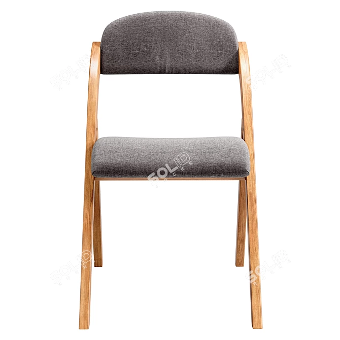 Frutto Grey Cotton Chair 3D model image 2