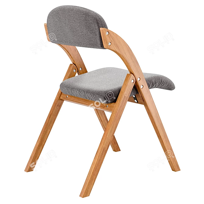 Frutto Grey Cotton Chair 3D model image 3