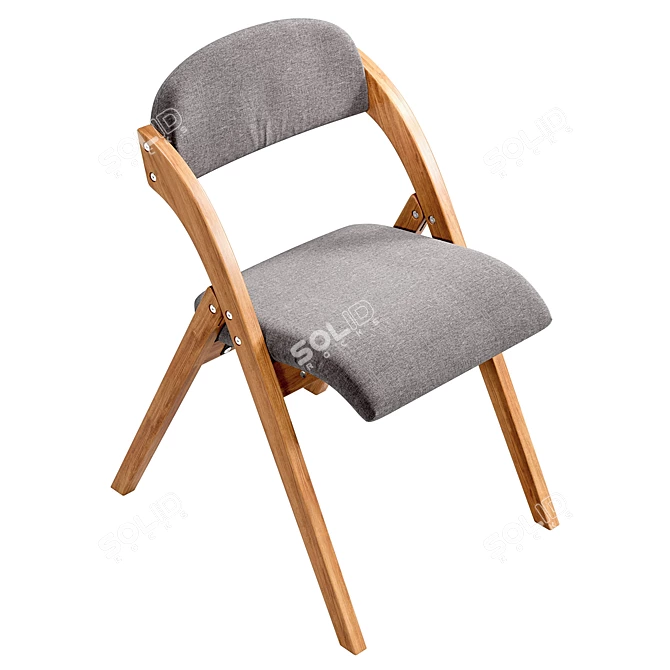 Frutto Grey Cotton Chair 3D model image 4