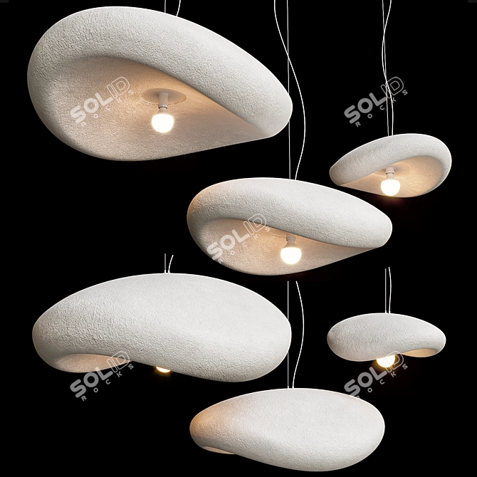 Zen Serenity Chandelier 3D model image 1