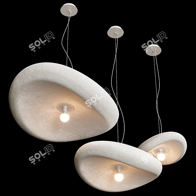 Zen Serenity Chandelier 3D model image 2