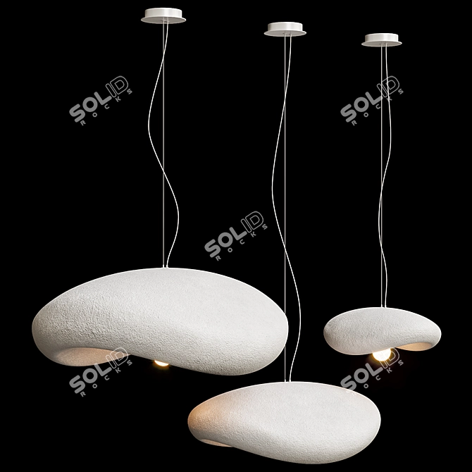 Zen Serenity Chandelier 3D model image 3