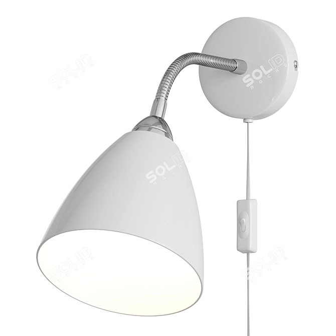 Nordlux Black Metal Wall Light 3D model image 2