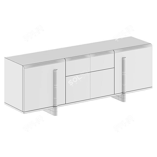 Minimalist Geometric Sideboard 3D model image 4