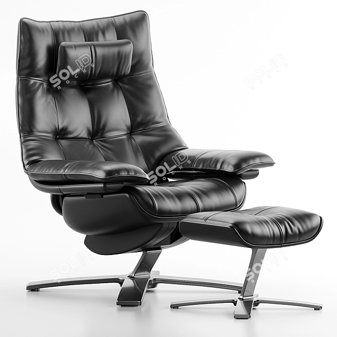 Natuzzi ReVive Quilted King Wing 3D model image 2