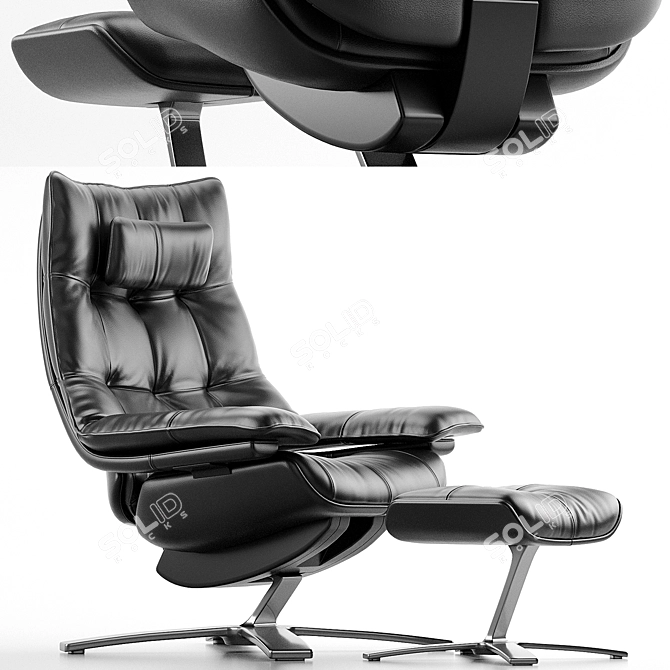 Natuzzi ReVive Quilted King Wing 3D model image 5