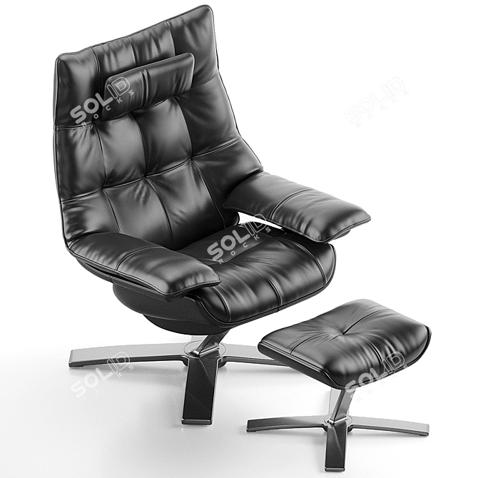 Natuzzi ReVive Quilted King Wing 3D model image 6