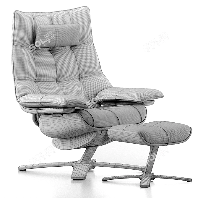 Natuzzi ReVive Quilted King Wing 3D model image 8