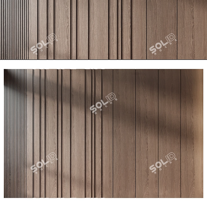 Wooden Wall Panels Set 271 3D model image 2