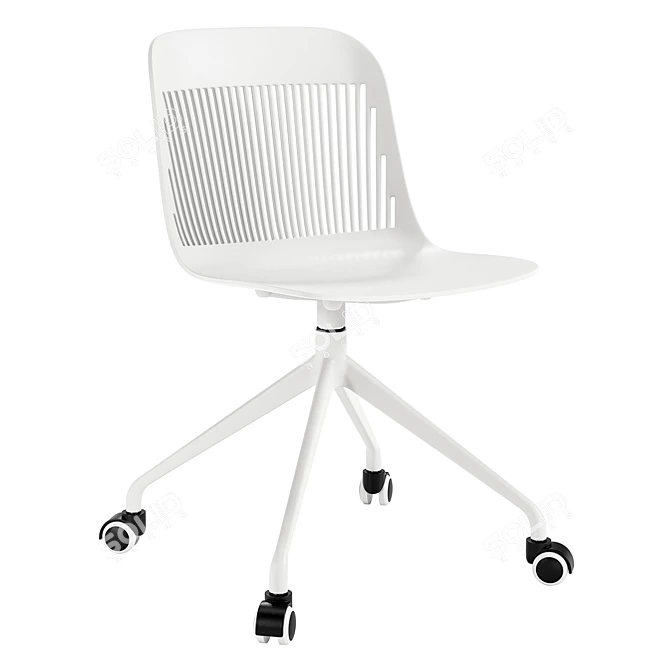 Minimalist White Chair Design 3D model image 1