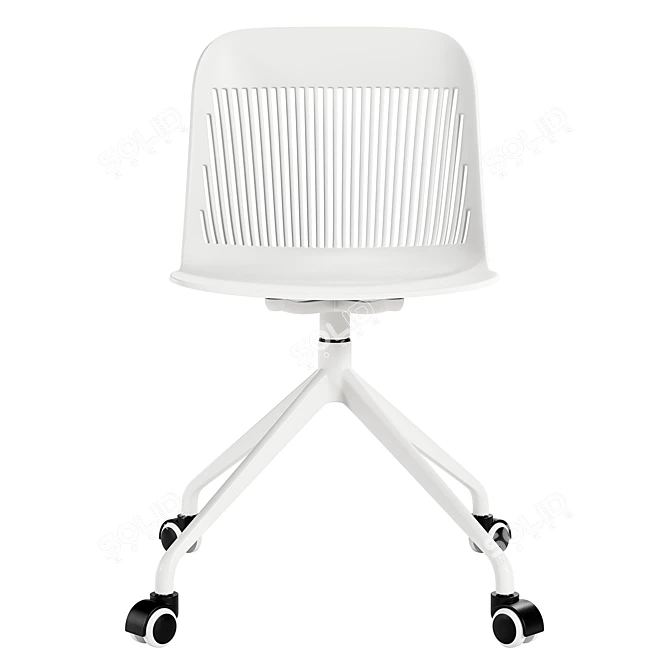 Minimalist White Chair Design 3D model image 2