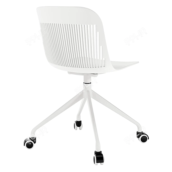 Minimalist White Chair Design 3D model image 3