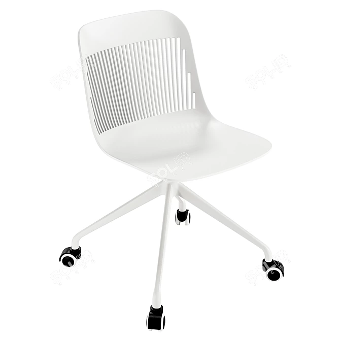 Minimalist White Chair Design 3D model image 4