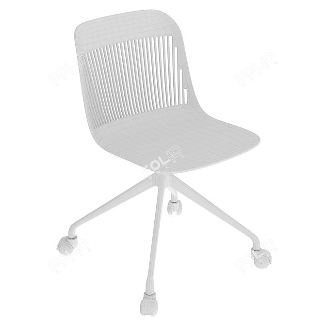 Minimalist White Chair Design 3D model image 5