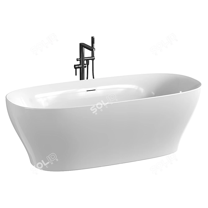 Luxury Tellkamp Oval Gloss Bath 3D model image 1