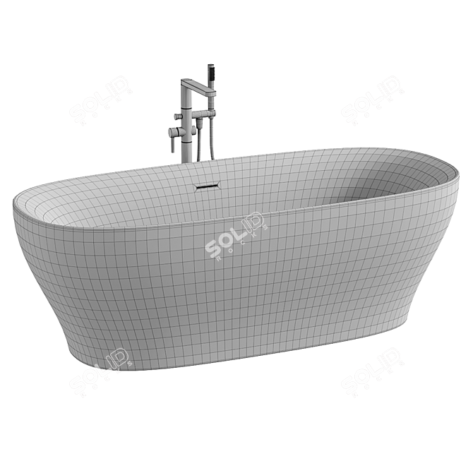 Luxury Tellkamp Oval Gloss Bath 3D model image 4