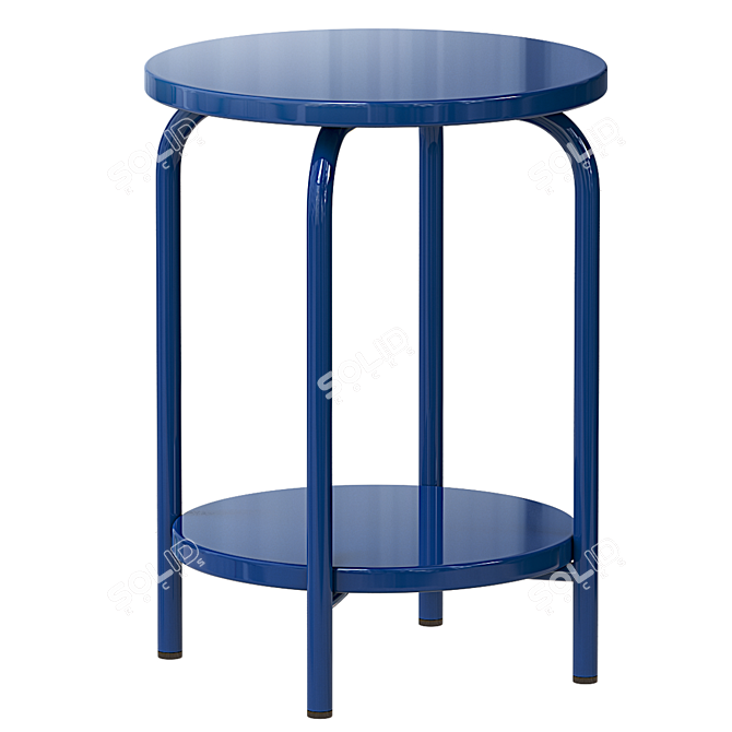 Navy Metal Kids’ Nightstand Organizer 3D model image 1