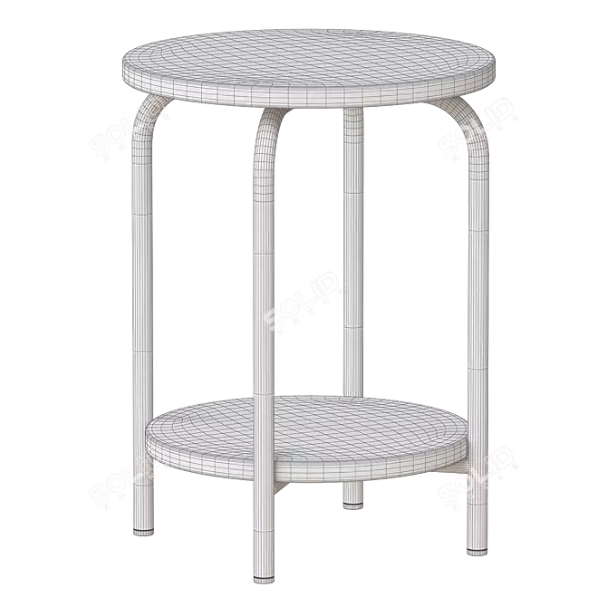 Navy Metal Kids’ Nightstand Organizer 3D model image 2